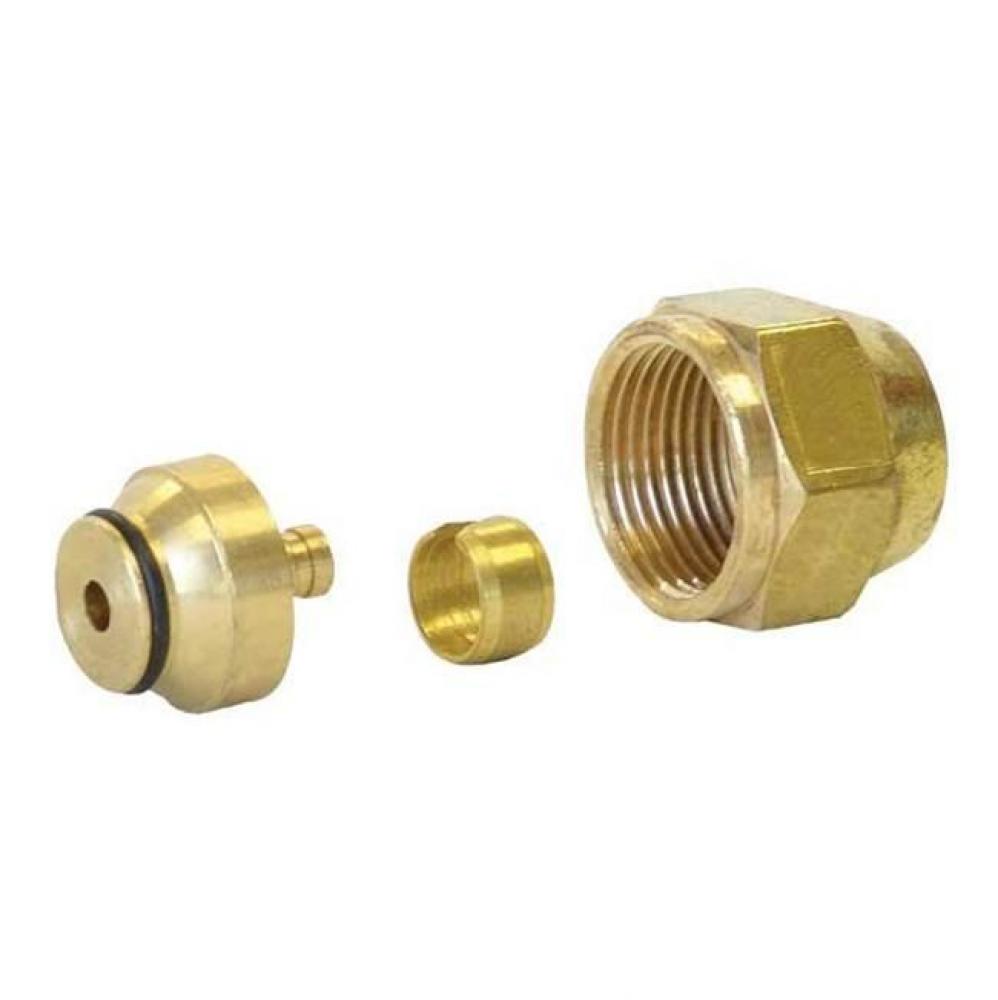 1/2'' Qs-Style Compression Fitting Assembly, R20 Thread