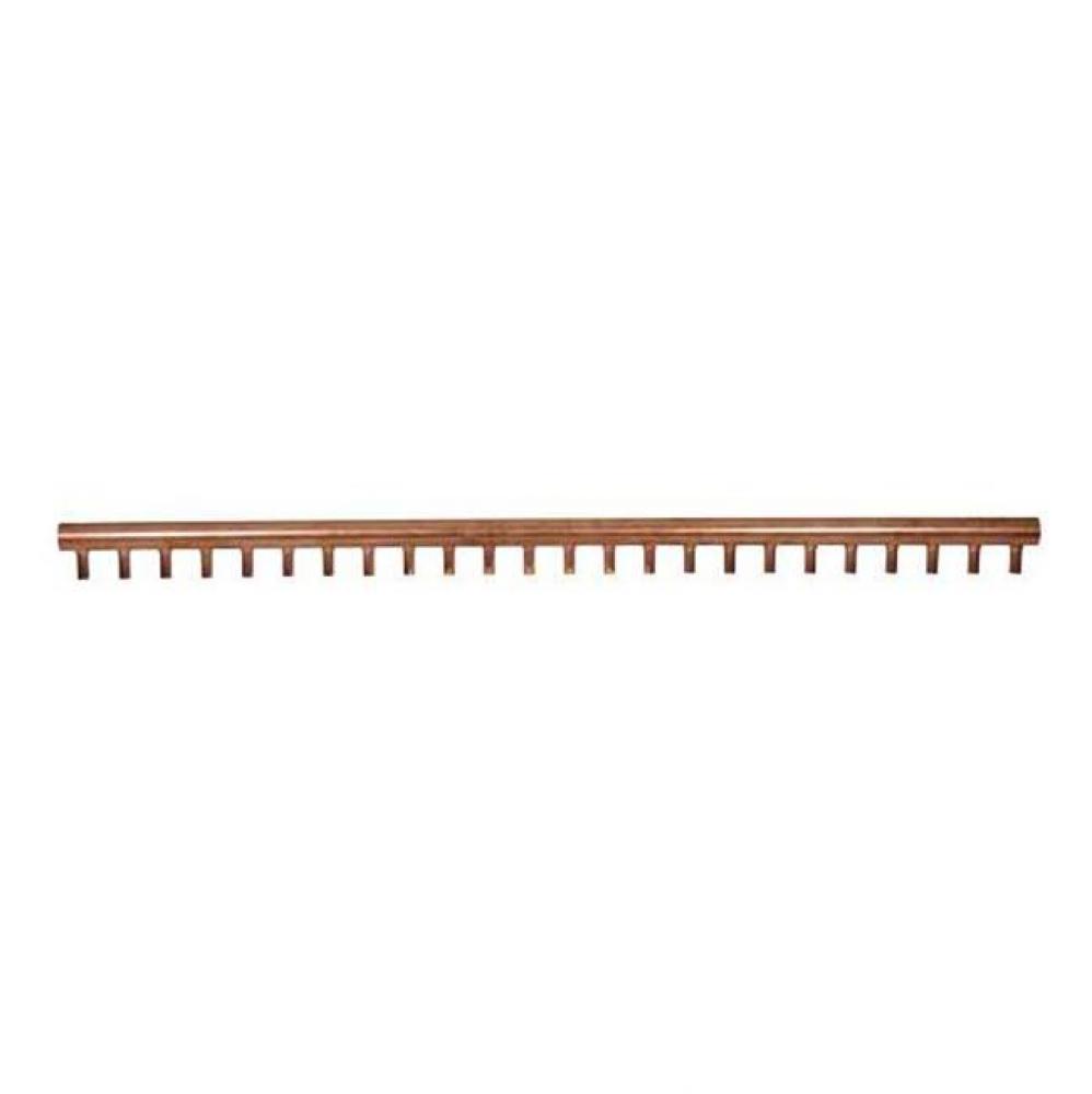 1 1/2'' X 6' Copper Valveless Manifold With 24 Outlets, 3/4'' Sweat