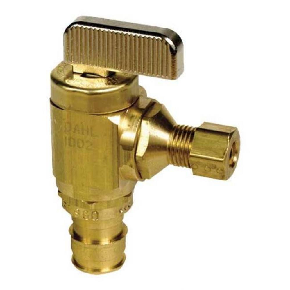 Propex Lf Brass Ice Maker Valve, 1/2'' Pex X 1/4'' O.D. (Angle)