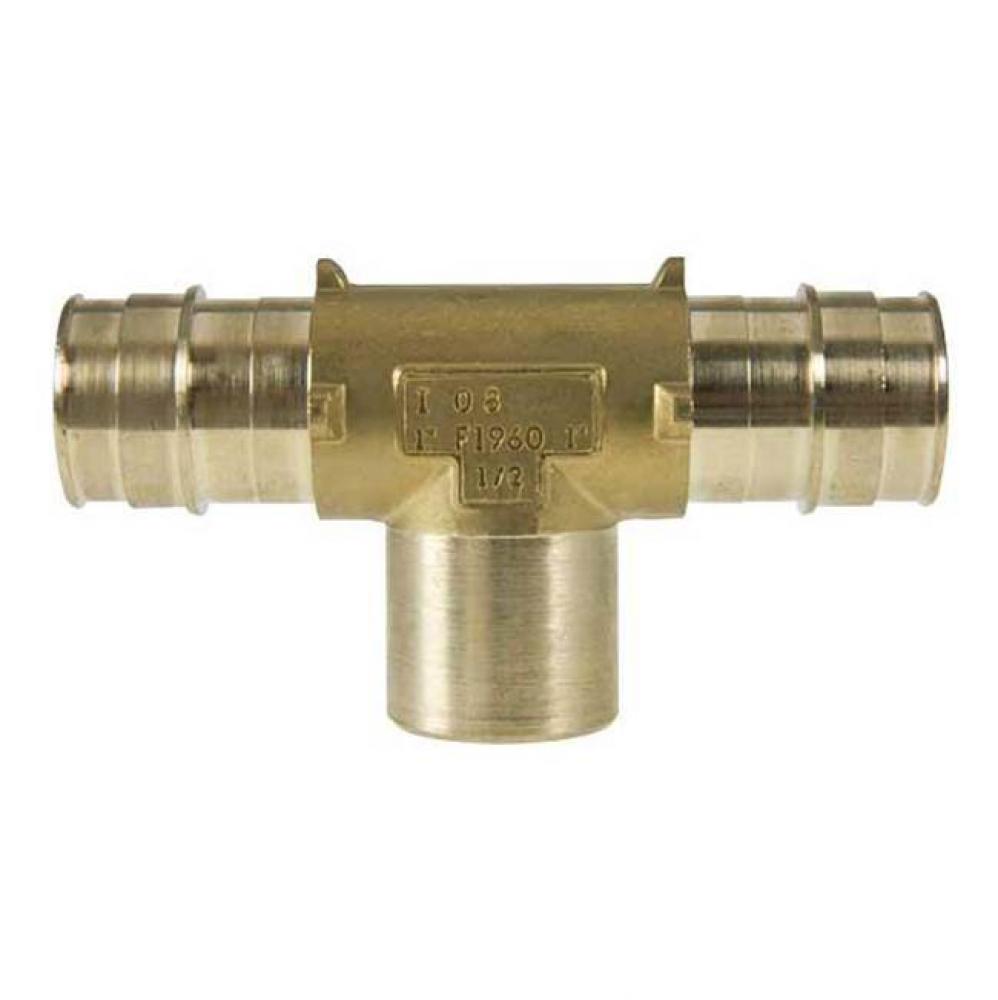 Propex Lf Brass Fire Sprinkler Adapter Tee, 3/4'' Pex X 3/4'' Pex X 1/2'&