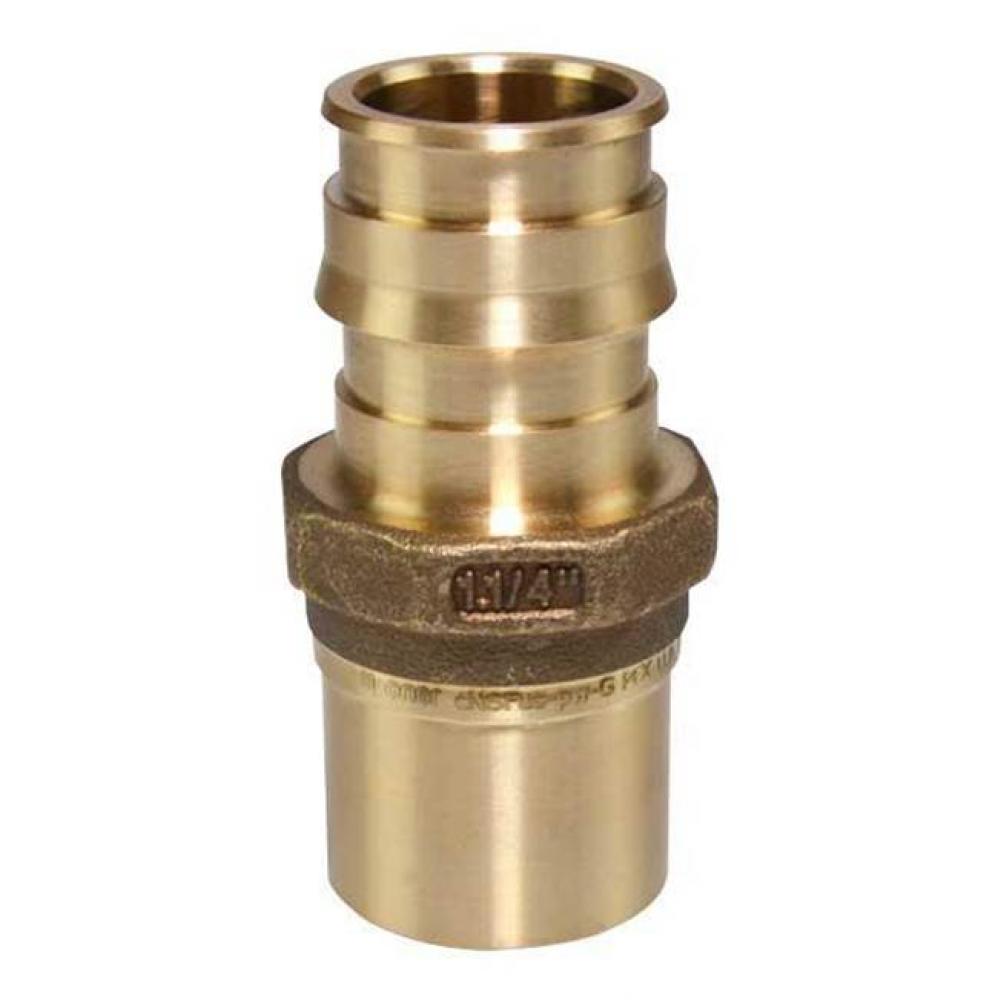 Propex Lf Brass Copper Press Fitting Adapter, 1 1/4'' Pex X 1 1/4'' Copper