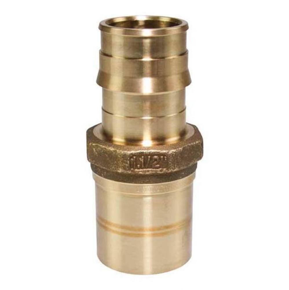 Propex Lf Brass Copper Press Fitting Adapter, 1 1/2'' Pex X 1 1/2'' Copper