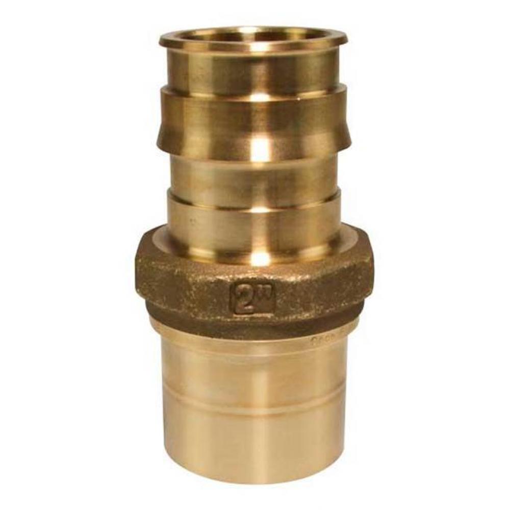 Propex Lf Brass Copper Press Fitting Adapter, 2'' Pex X 2'' Copper