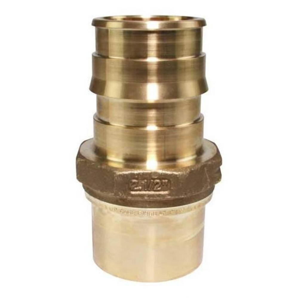 Propex Lf Brass Copper Press Fitting Adapter, 2 1/2'' Pex X 2 1/2'' Copper