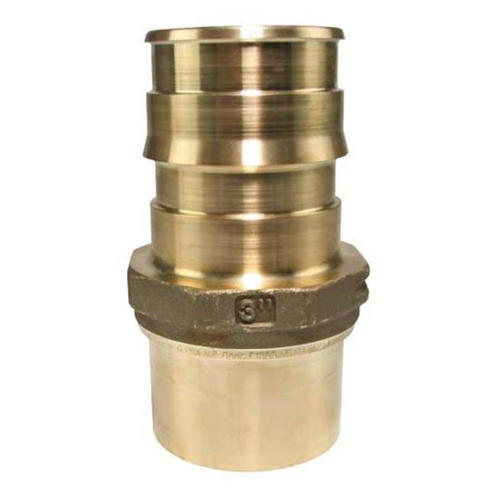 Propex Lf Brass Copper Press Fitting Adapter, 3'' Pex X 3'' Copper