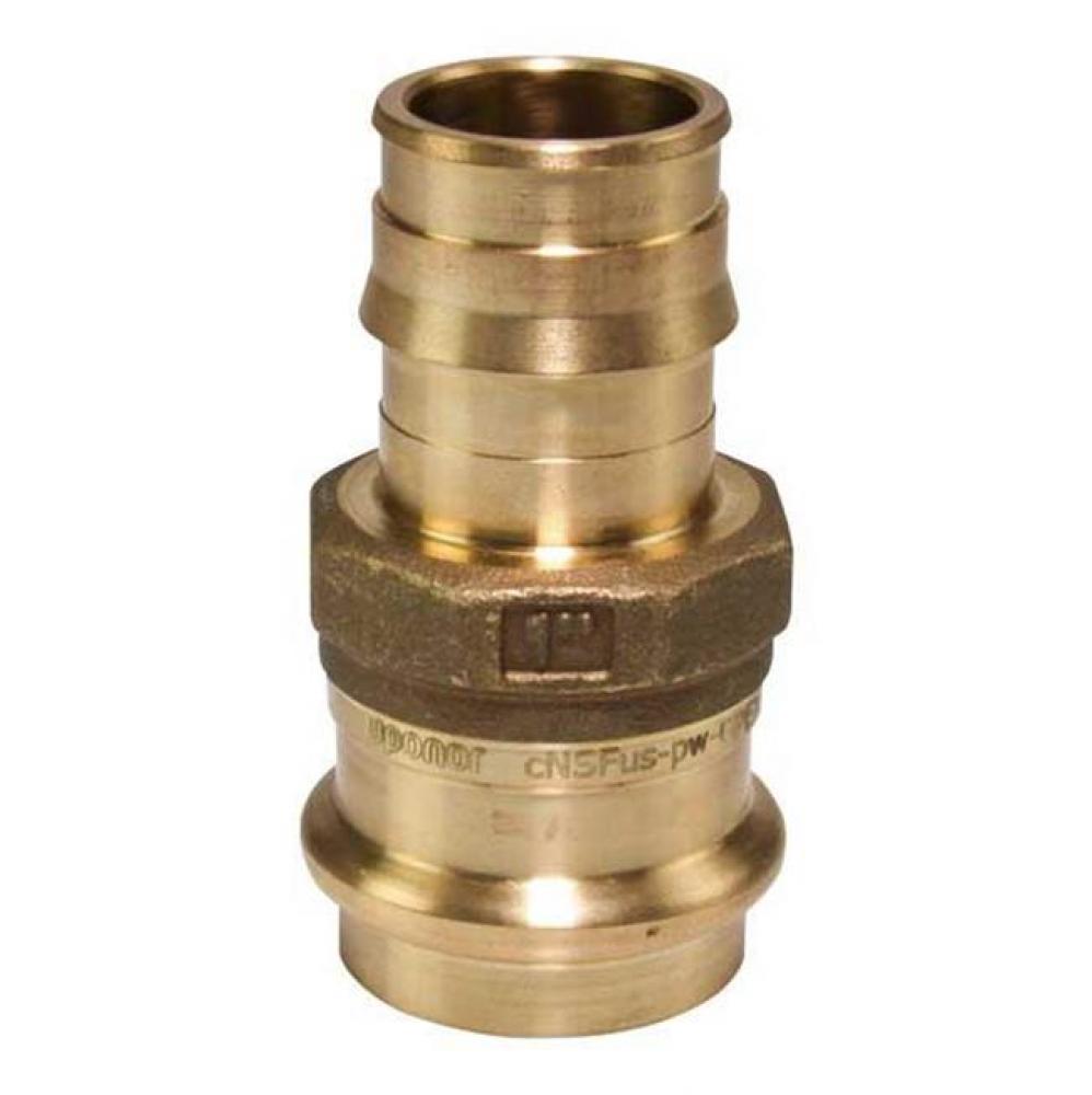 Propex Lf Brass Copper Press Adapter, 1'' Pex X 1'' Copper
