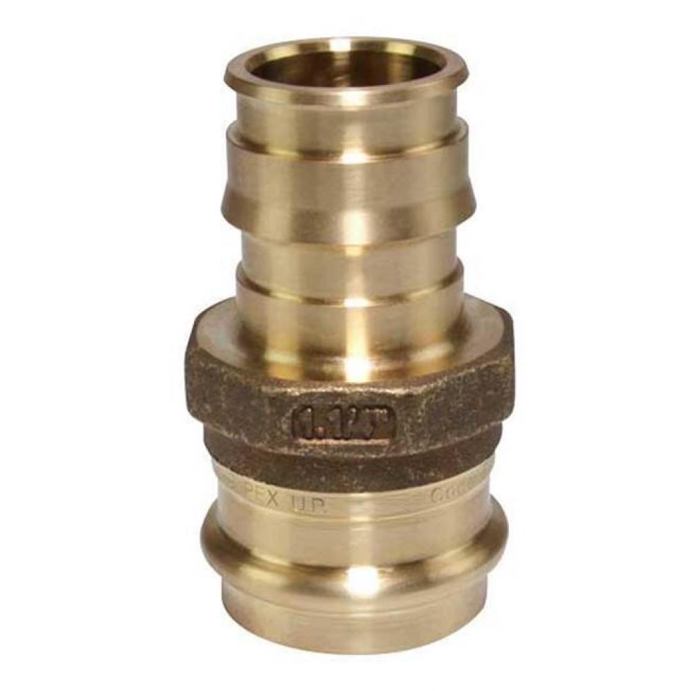 Propex Lf Brass Copper Press Adapter, 1 1/4'' Pex X 1 1/4'' Copper