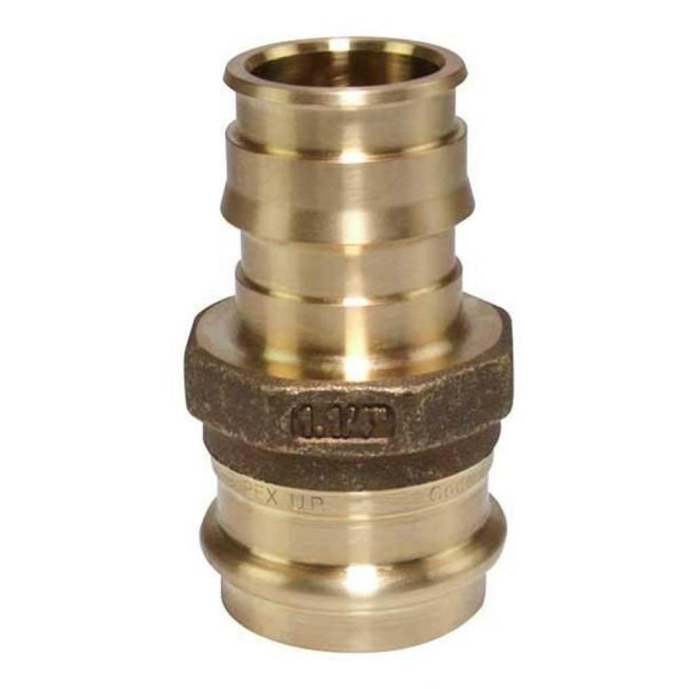 Propex Lf Brass Copper Press Adapter, 1 1/4'' Pex X 1 1/4'' Copper