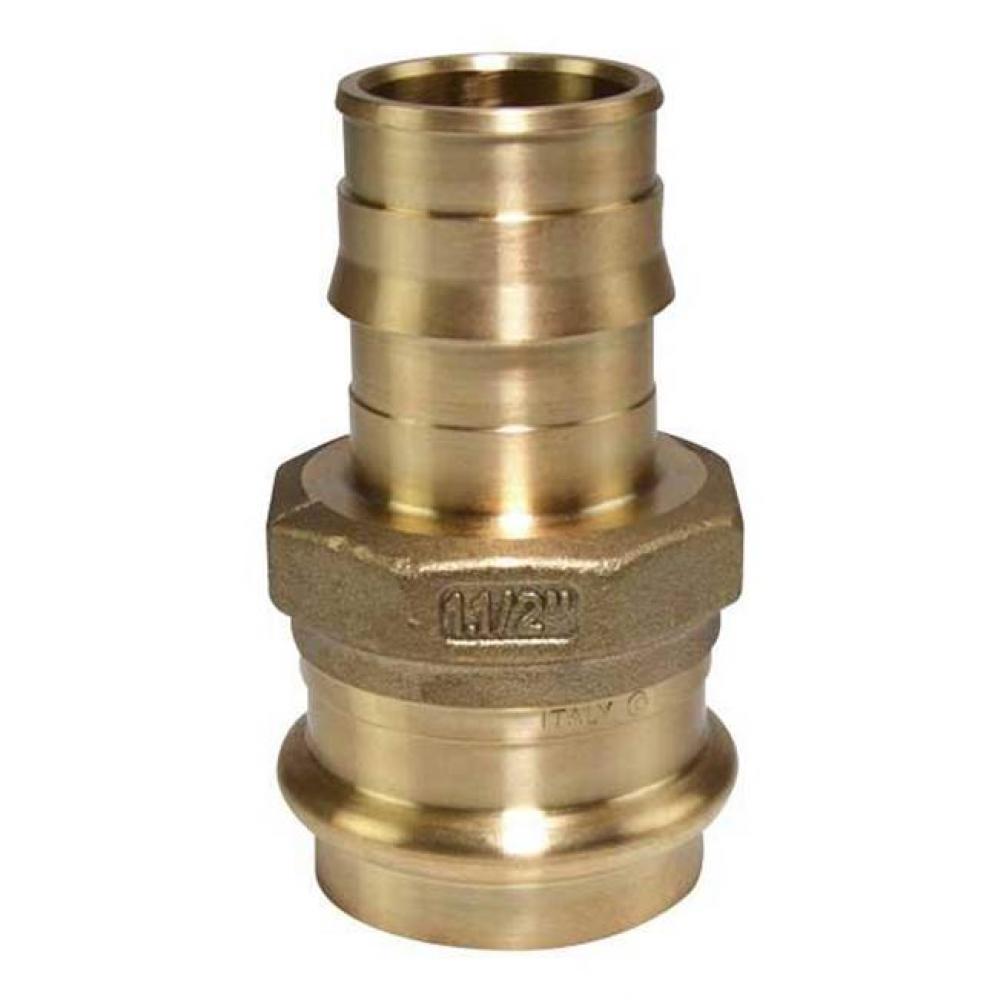 Propex Lf Brass Copper Press Adapter, 1 1/2'' Pex X 1 1/2'' Copper