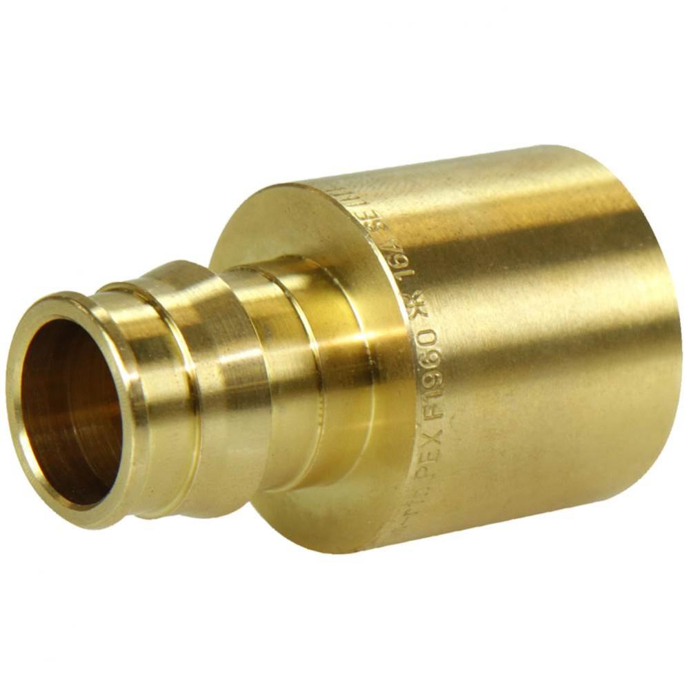 Propex Brass Sweat Adapter, 3/4'' Pex X 1'' Copper