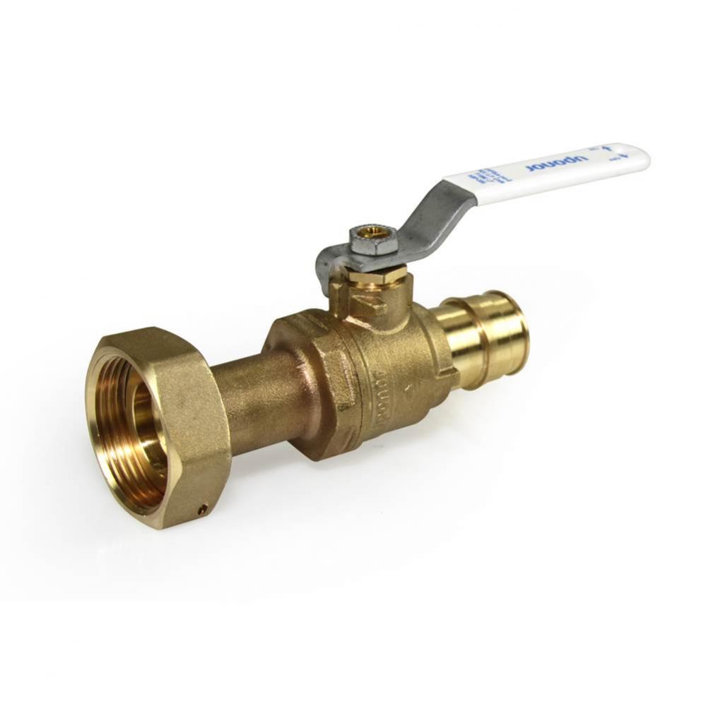 Propex Lf Brass Straight Water Meter Valve, 1'' Pex X 1 1/4'' Npsm