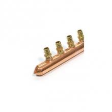 Uponor LF2821050 - Propex 1'' Copper Branch Manifold With 1/2'' Propex Lf Brass Outlets, 8 Outlet
