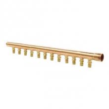 Uponor LF2841050 - Propex 1'' Copper Branch Manifold With 1/2'' Propex Lf Brass Outlets, 12 Outle