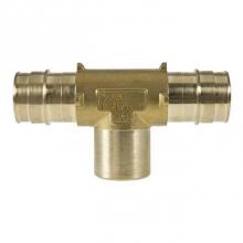 Uponor LF7701010 - Propex Lf Brass Fire Sprinkler Adapter Tee, 1'' Pex X 1'' Pex X 1/2'&apos