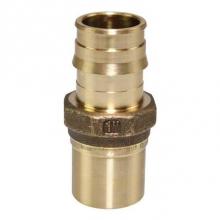 Uponor LFP4501010 - Propex Lf Brass Copper Press Fitting Adapter, 1'' Pex X 1'' Copper