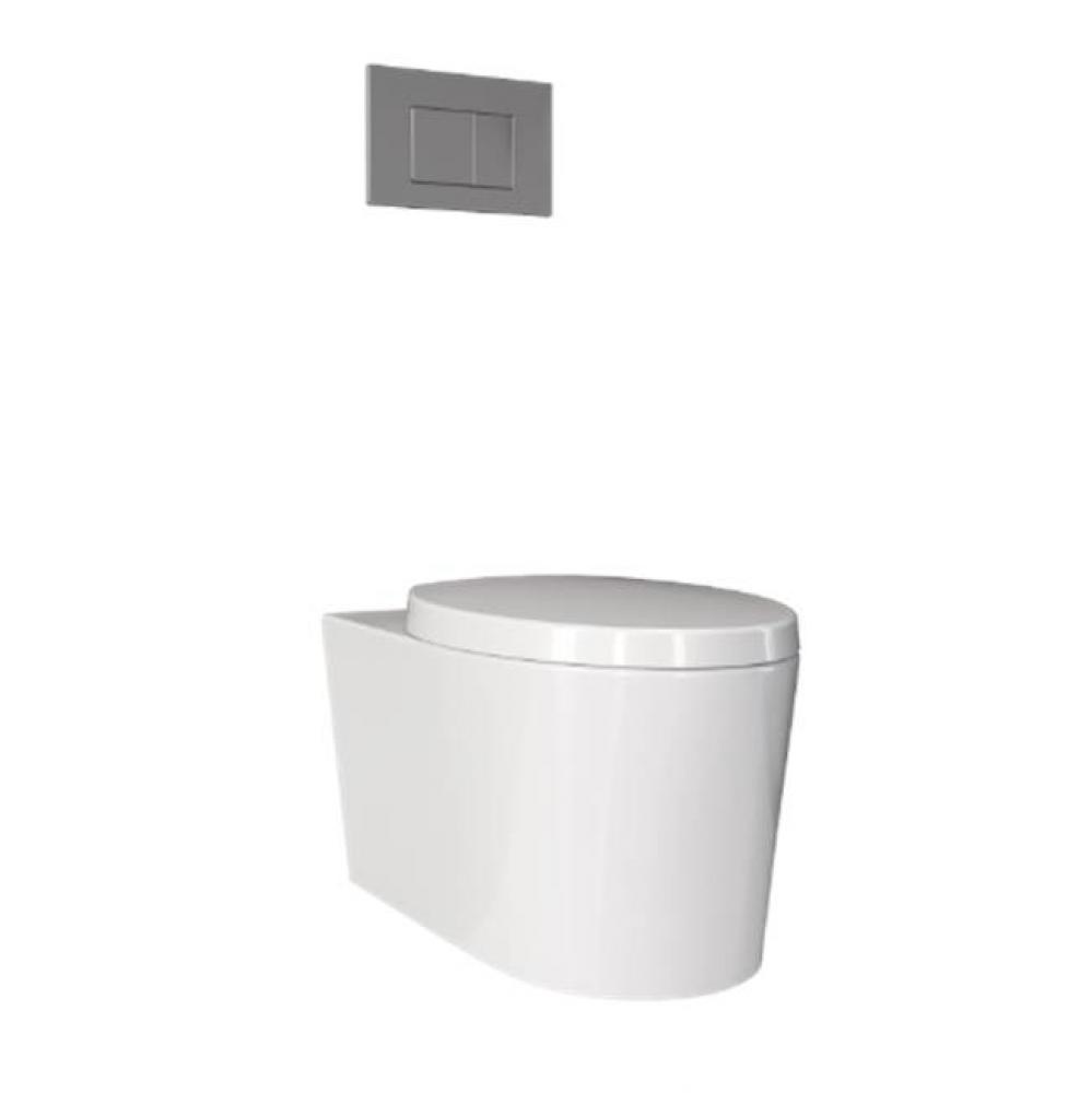 Mpro Wall-Hung Toilet, White (With Seat)