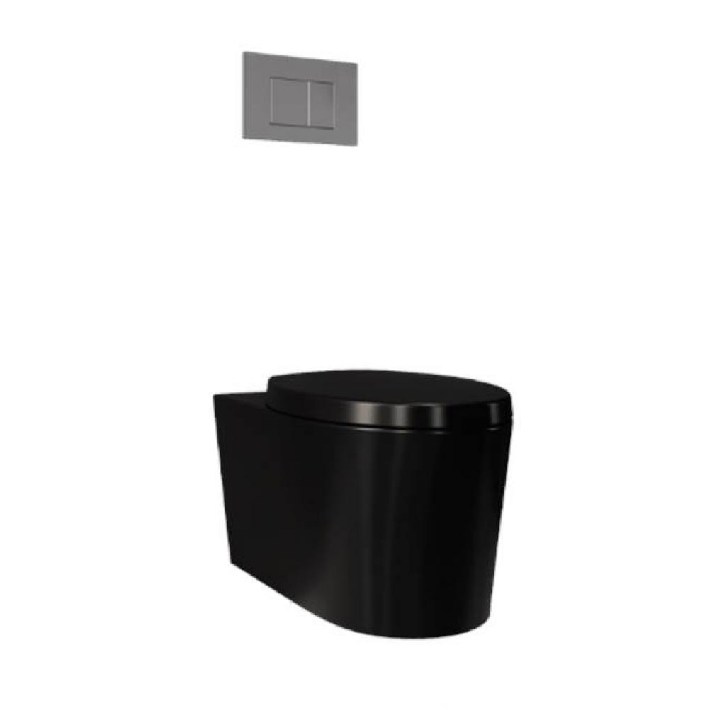 Mpro Wall-Hung Toilet, Matte Black (With Seat)