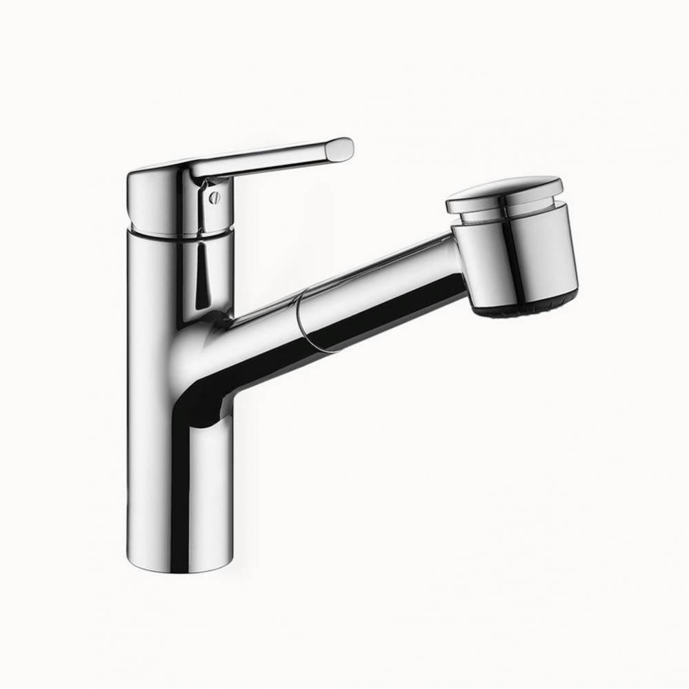 Luna E Single-Hole Kitchen Faucet With Pull-Out Spray - Top Lever - Polished Chrome