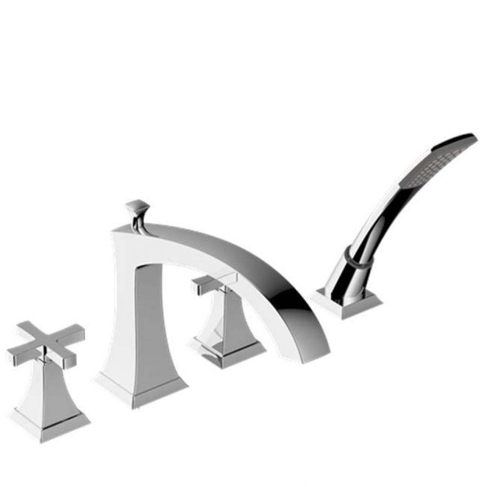 Leyden X Deck Tub Faucet with Handshower Trim PC