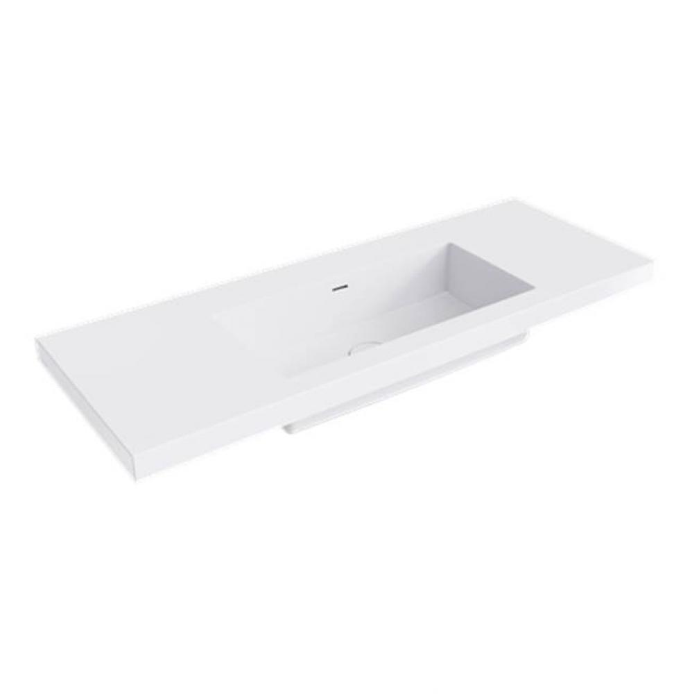 Smith 48'' Basin Top, Nth, Semi-Gloss White, Click-Clack Waste In Matching Clearstone In