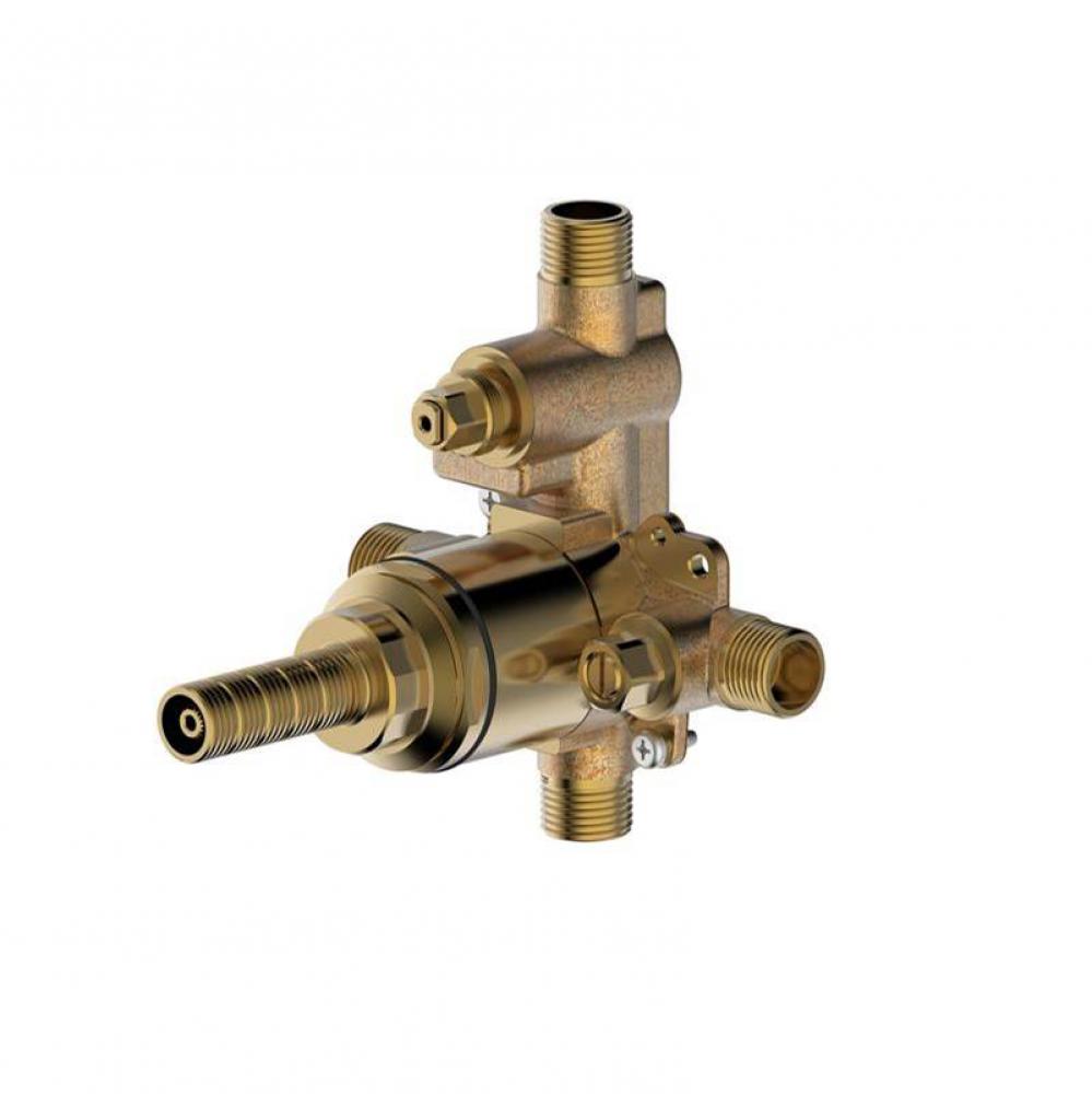 Rough - 3/4'' Dual Thermo Valve with Volume Control/Diverter