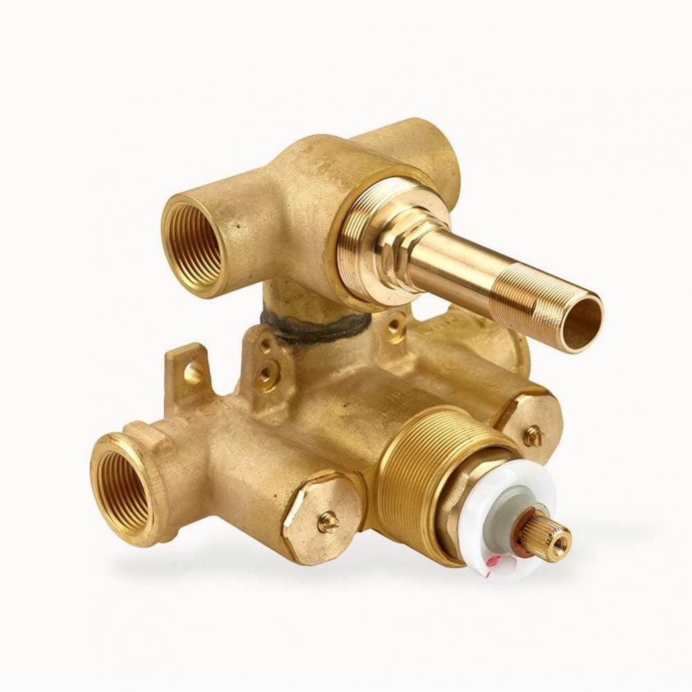 Rough - 3/4'' Dual Thermo Valve with Volume Control/Diverter