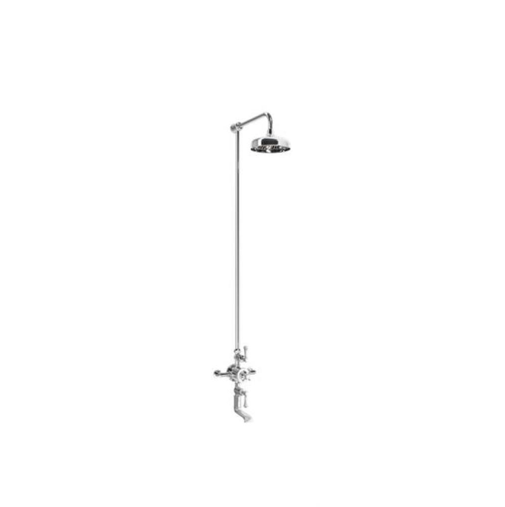 Belgravia Exposed Tub and Shower Set with Metal Lever Handles PC