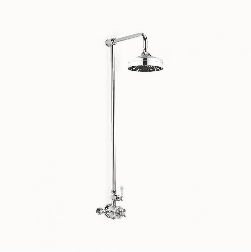 Belgravia Exposed Shower Set with White Lever Handle PC