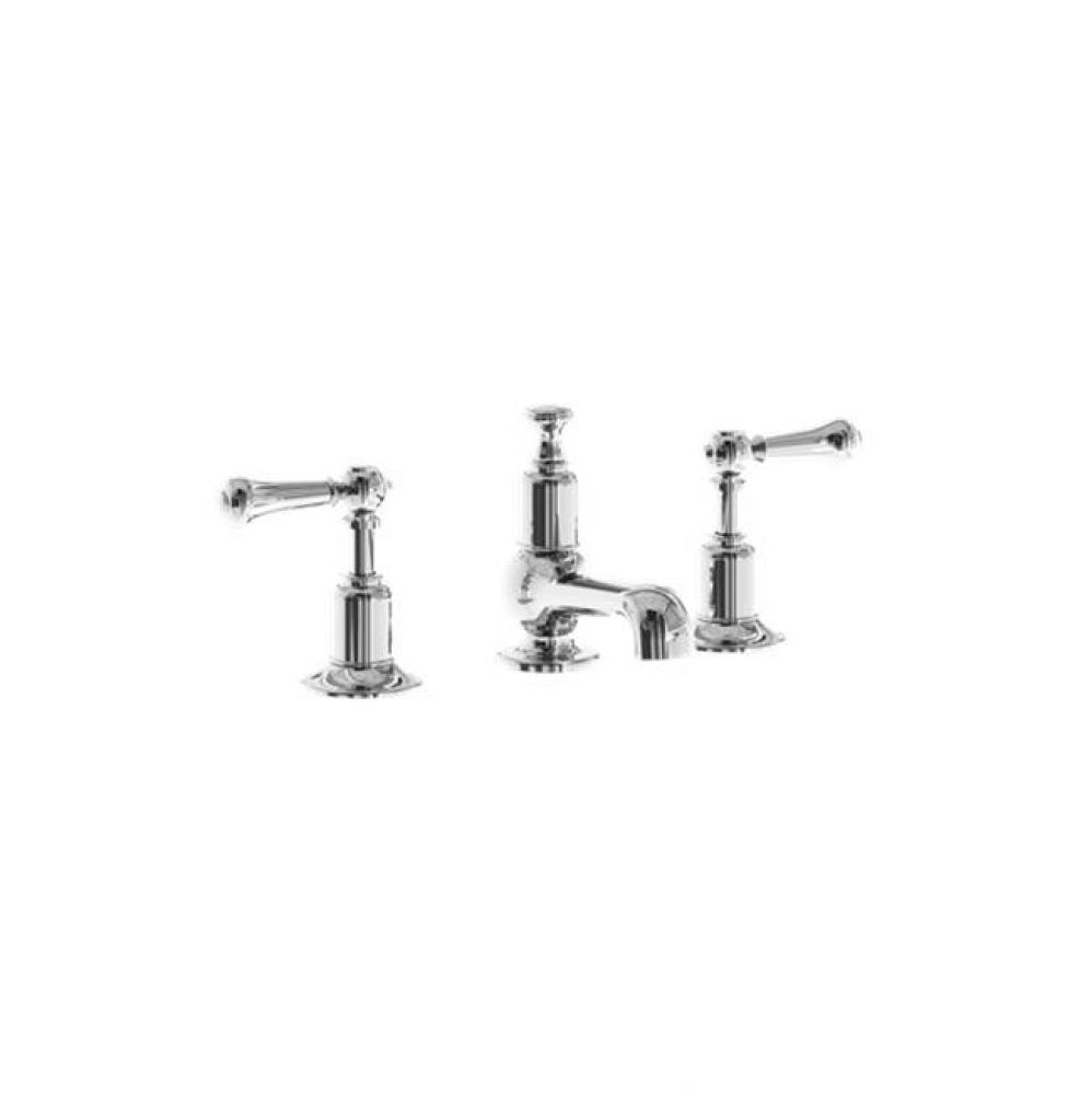 Belgravia Widespread Basin Faucet with Metal Lever Handles PC