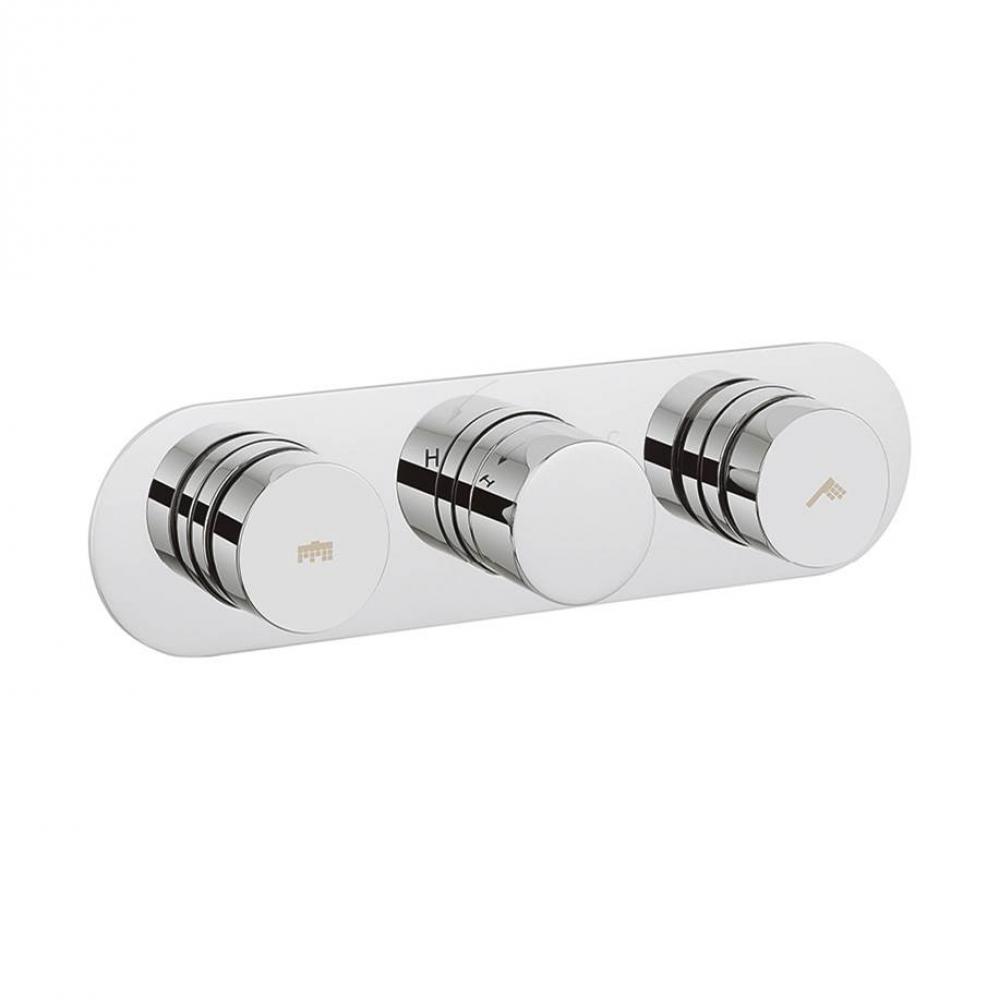 Dial Central 2001 Thermostatic Valve Trim with Two Integrated Volume Controls