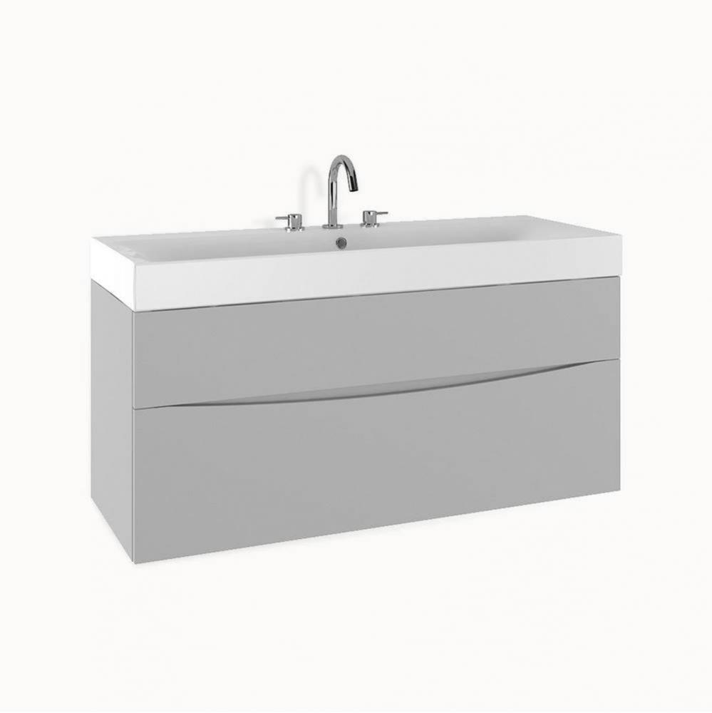 Mpro 48In. Storm Grey Double Drawer Unit