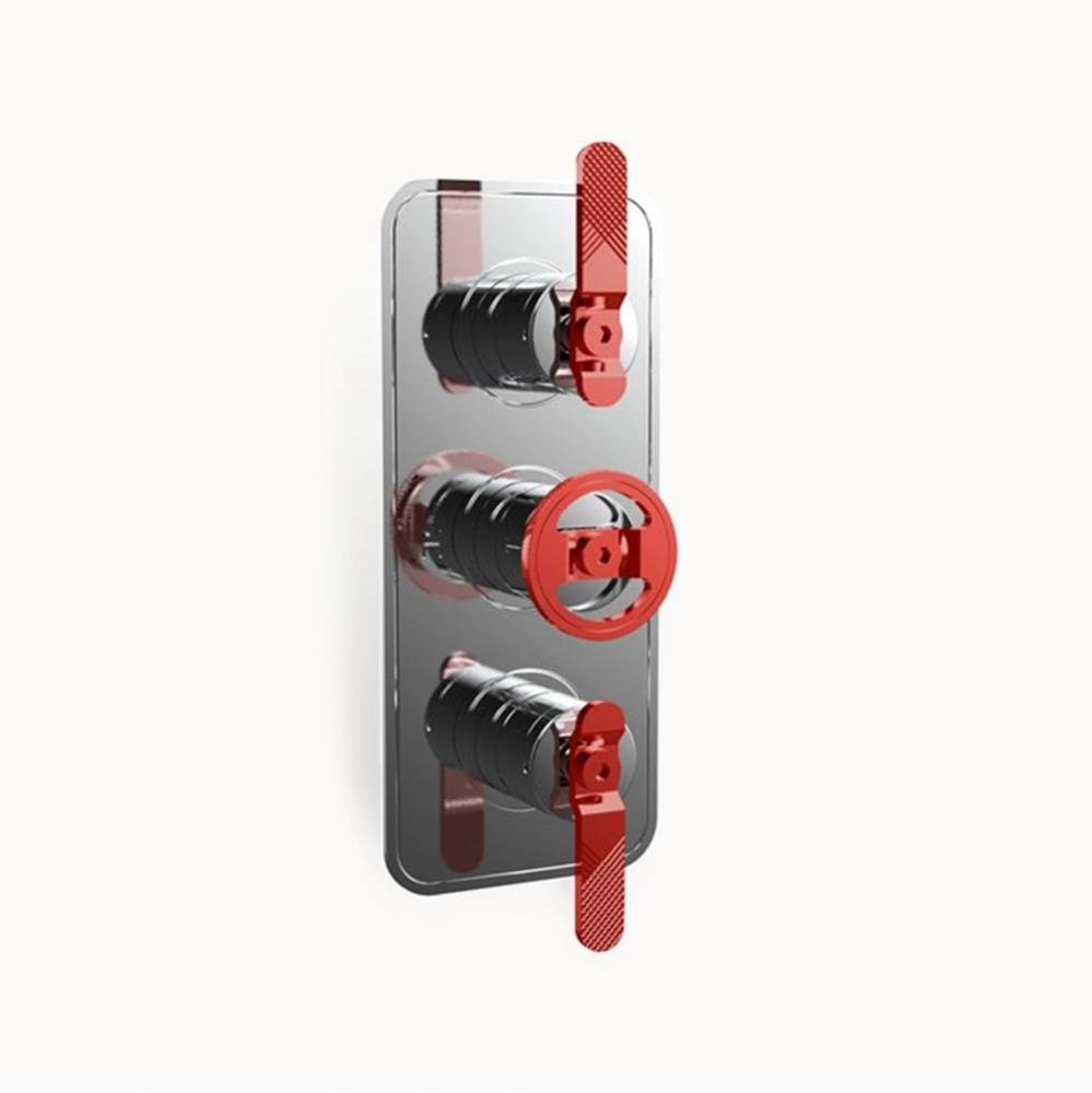 Union 2000/3000 Thermo Trim with Red Lever Handles PC