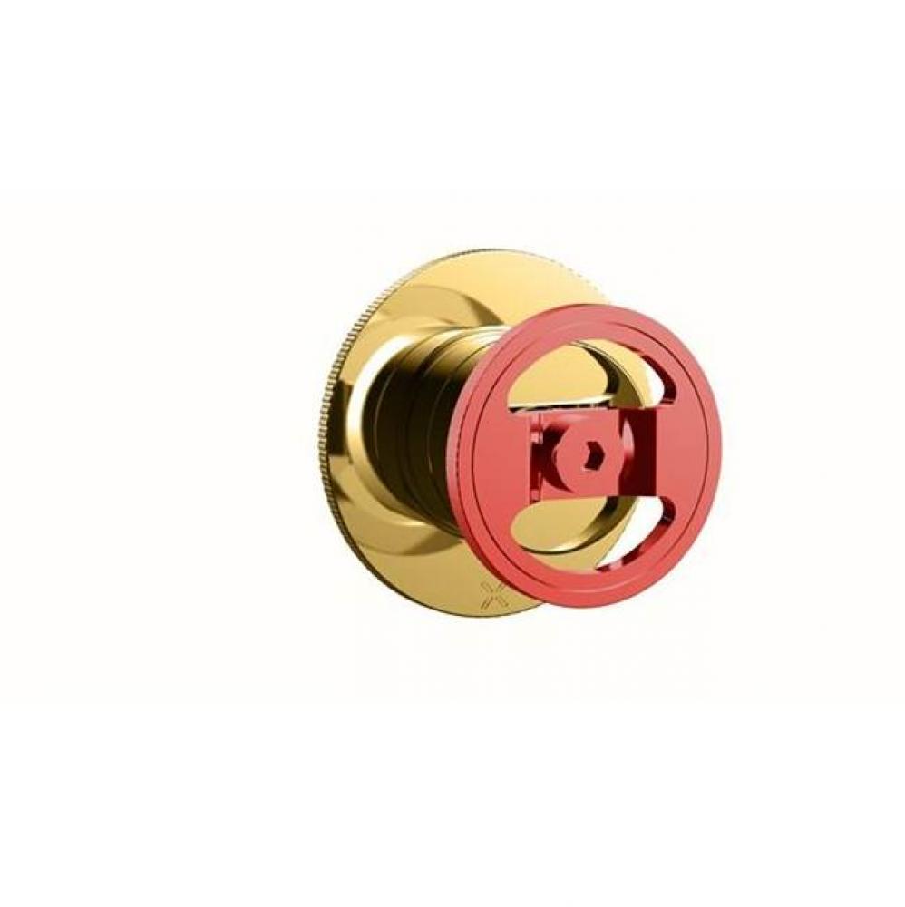 Union VC/Diverter Trim with Red Round Handle B