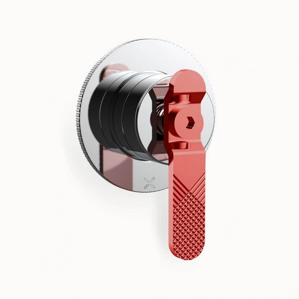 Union VC/Diverter Trim with Red Lever Handle PC