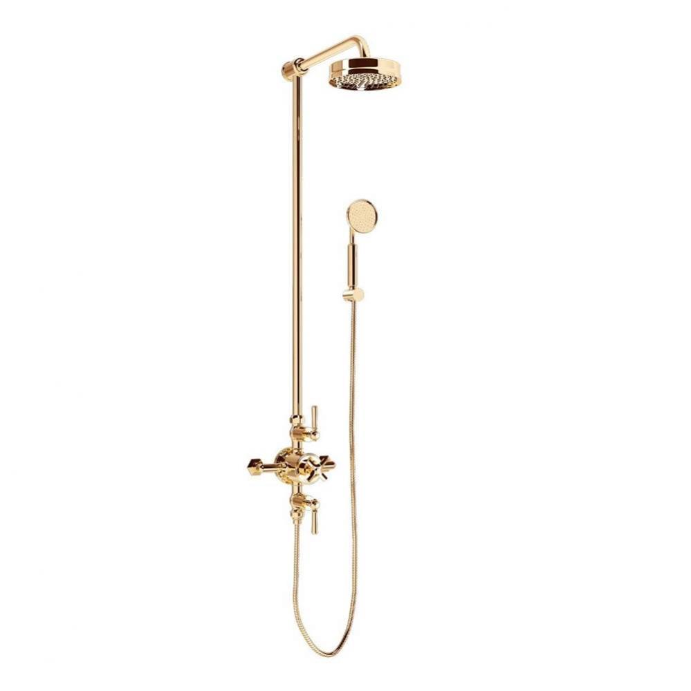 Waldorf Shower Set with Metal Lever Handles (Hook) B