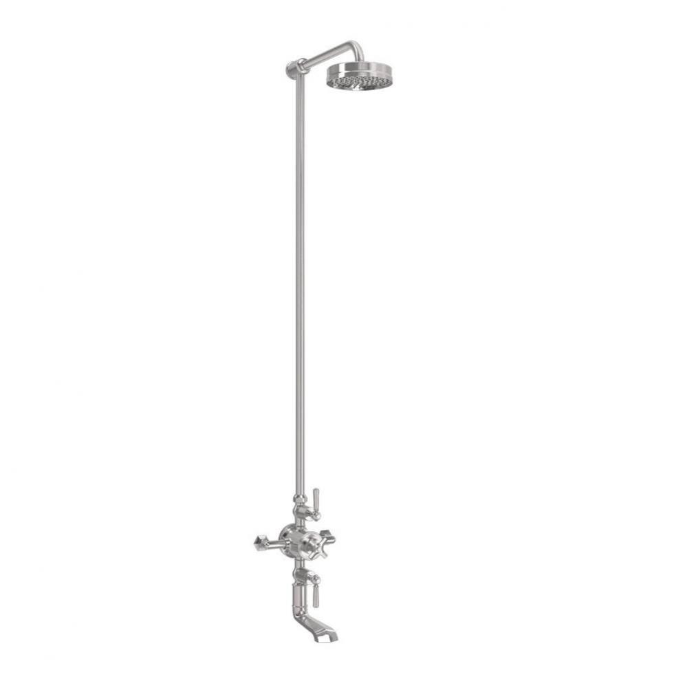 Waldorf Exposed Tub & Shower with Metal Lever Handles SN