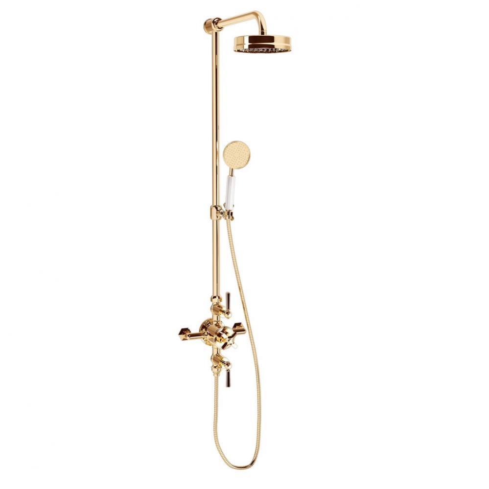 Waldorf Exposed Shower with Black Lever Handles (Slider) B