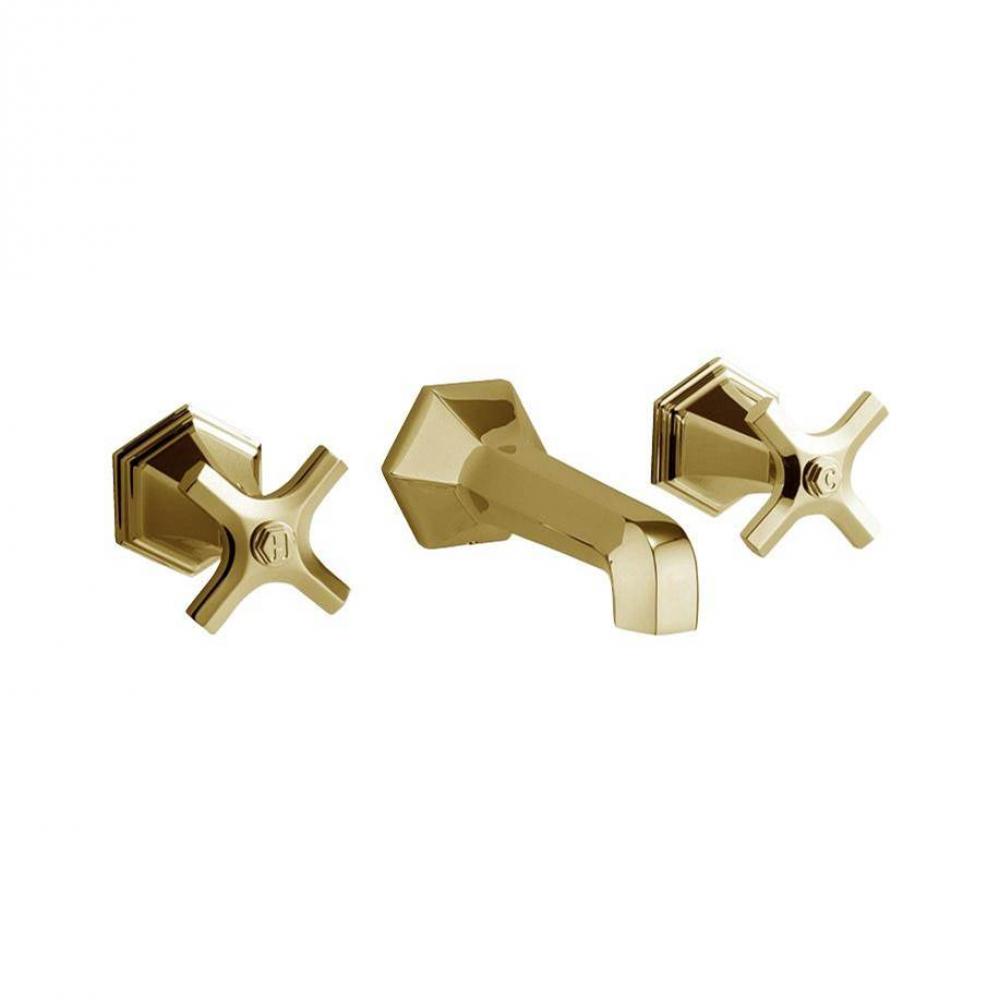 Waldorf Wall-mount Widespread Basin Faucet Trim with Cross Handles B