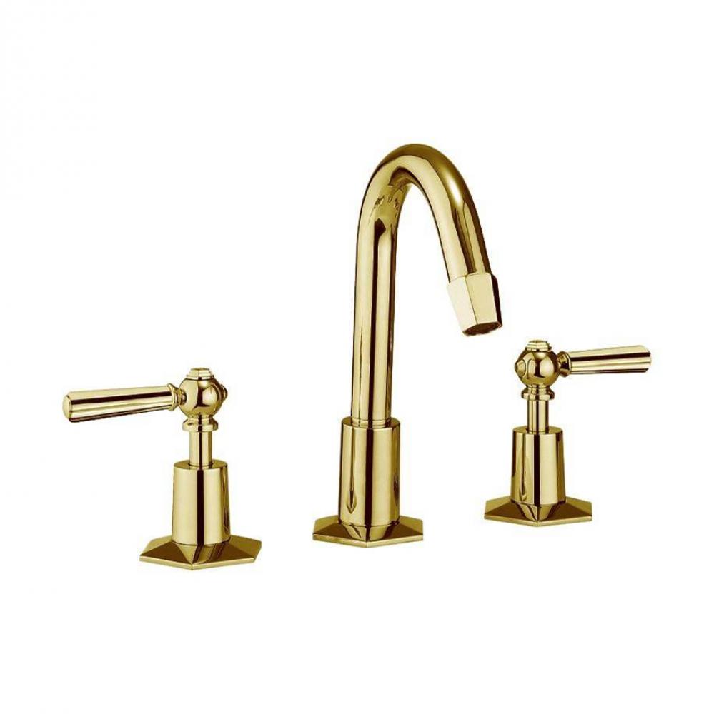 Waldorf Basin Faucet with Tall Spout and Metal Lever Handles B