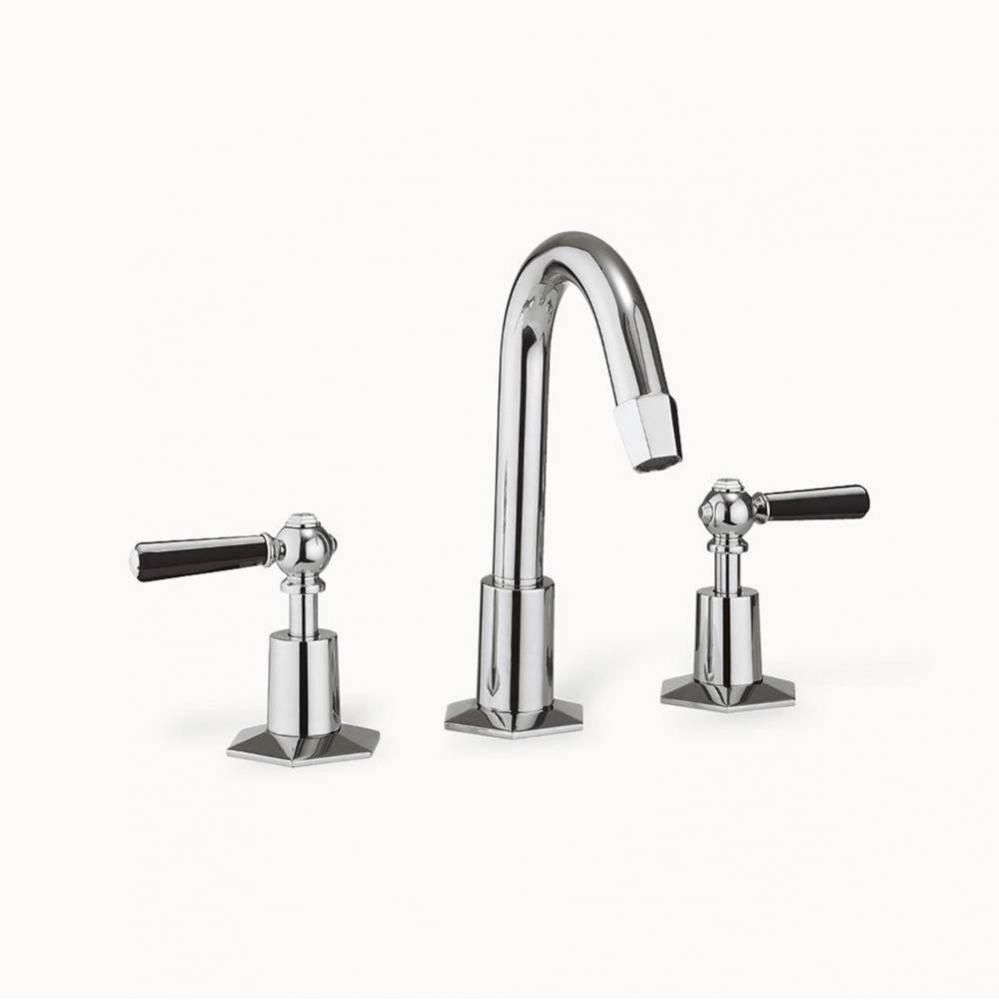 Waldorf Basin Faucet with Tall Spout and Black Lever Handles PC