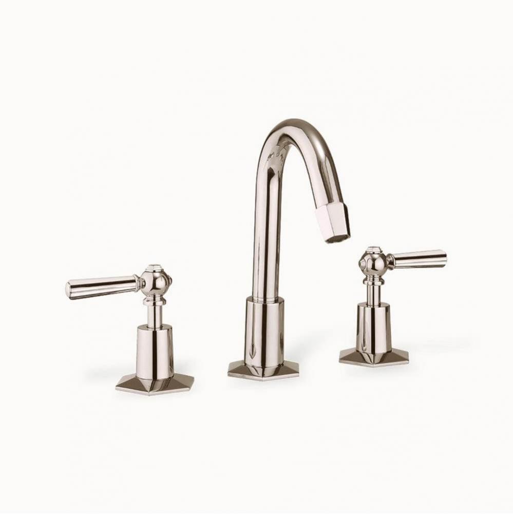 Waldorf Basin Faucet with Tall Spout and Metal Lever Handles PN