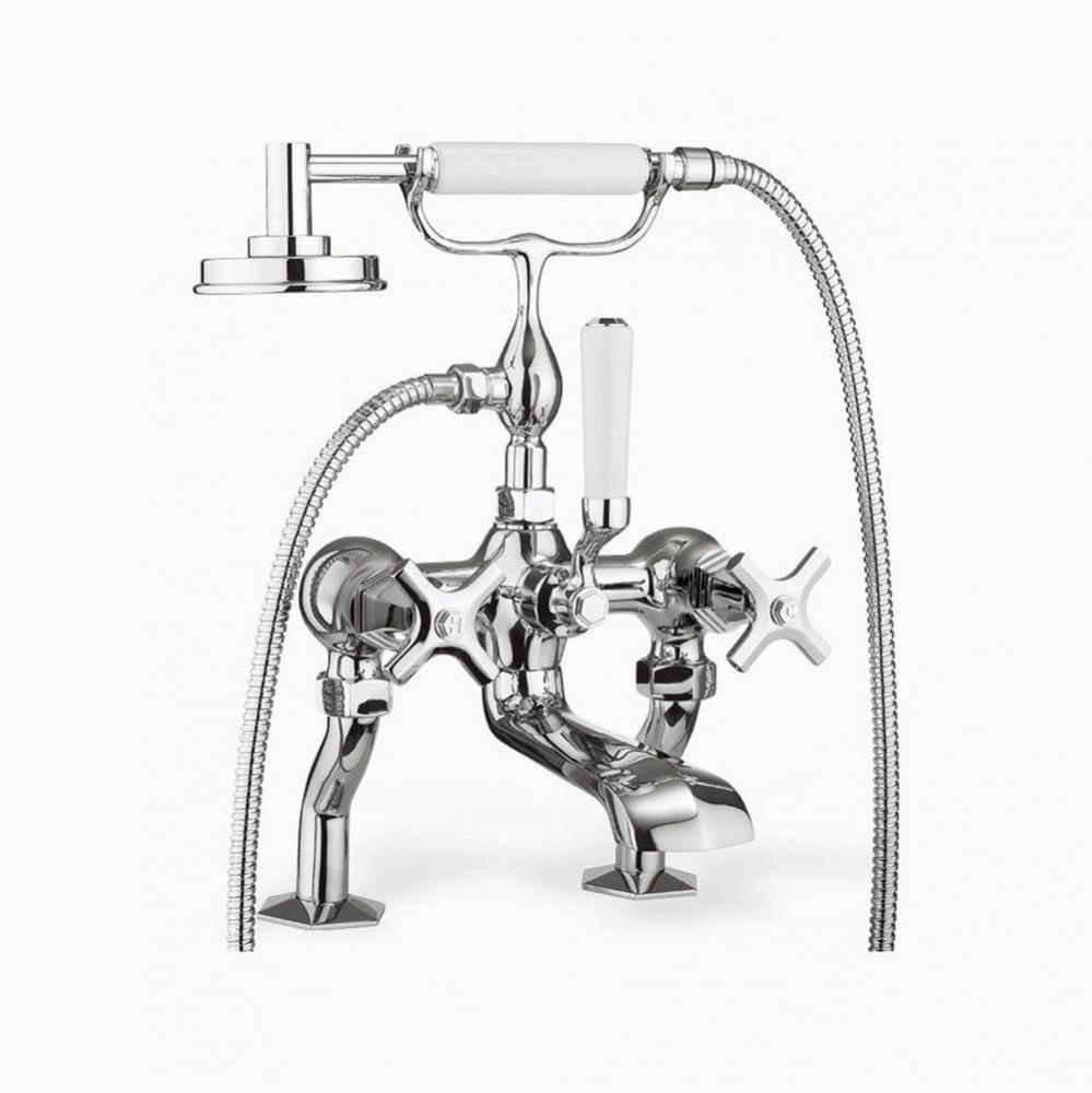 Waldorf Exposed Tub Faucet with Cross Handles (1.75GPM Handshower) PC