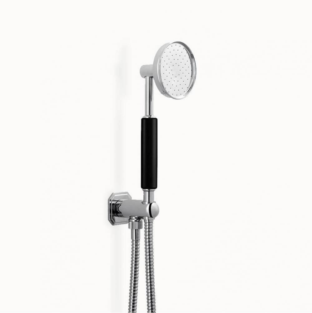 Waldorf Black Handshower Set With Hose and Bracket with Outlet (1.75 GPM) PC