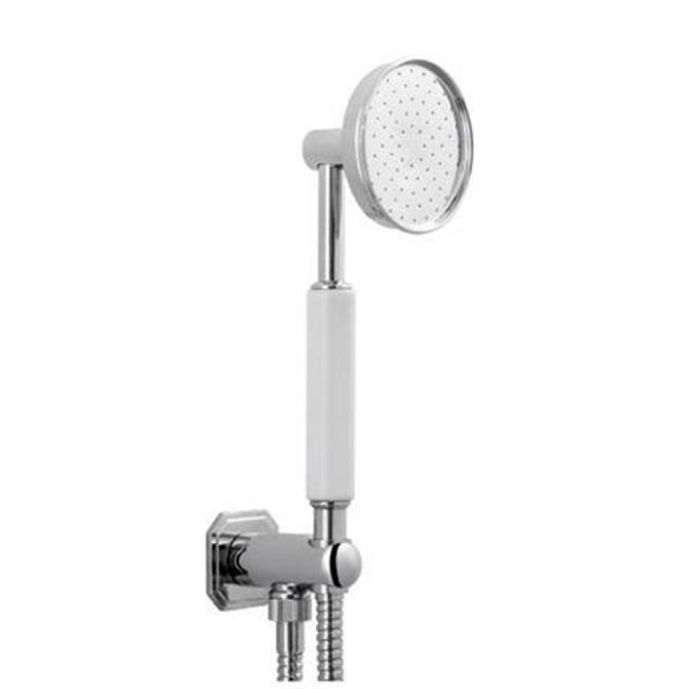 Waldorf White Handshower Set With Hose and Bracket with Outlet (1.75 GPM) PN