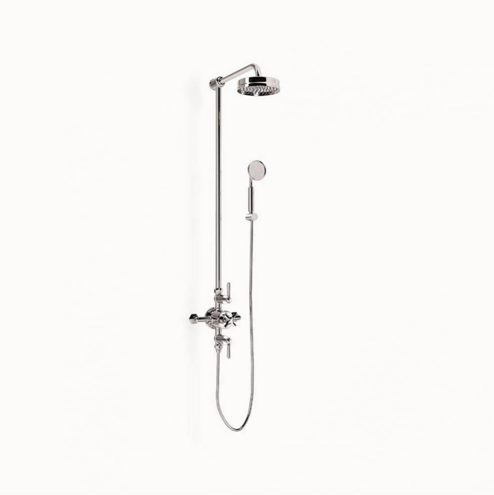 Waldorf Shower Set with Metal Lever Handles (Hook) PN