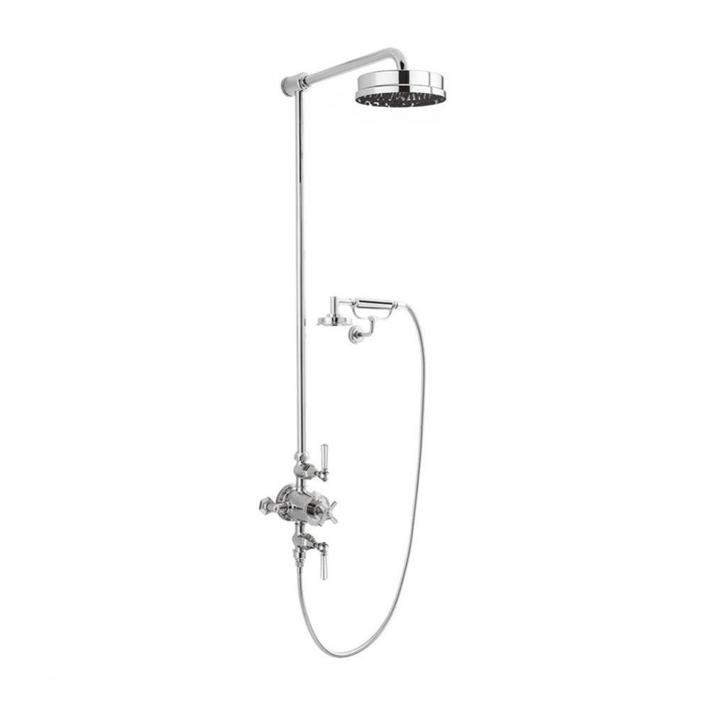 Waldorf Exposed Shower with Metal Lever Handles (Cradle) PC