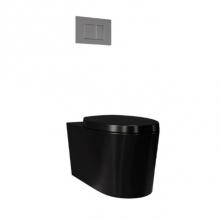 Crosswater London US-PRO1050MB - Mpro Wall-Hung Toilet, Matte Black (With Seat)