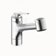 Crosswater London 10.061.033.000 - Domo Single-Hole Kitchen Faucet With Pull-Out Spray - Top Lever - Polished Chrome