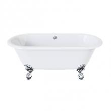 Crosswater London BEL-F6732-C-FT-WH-C - Belgravia Freestanding Footed Bathtub (With Polished Chrome Claw Feet)