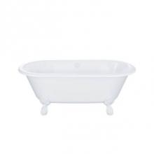 Crosswater London BEL-F6732-C-FT-WH - Belgravia Clawfoot Bathtub, Clearstone, White Semi-Gloss